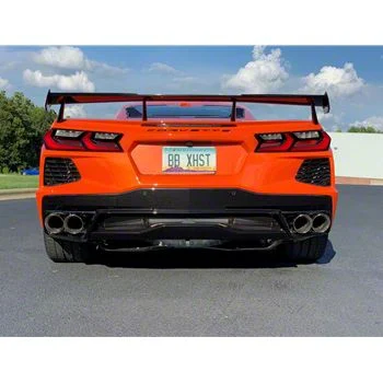 Bullet-PRT Axle-Back Exhaust System with Speedway Polished Tips; AFM Valves Included (20-25 Corvette C8 Stingray)