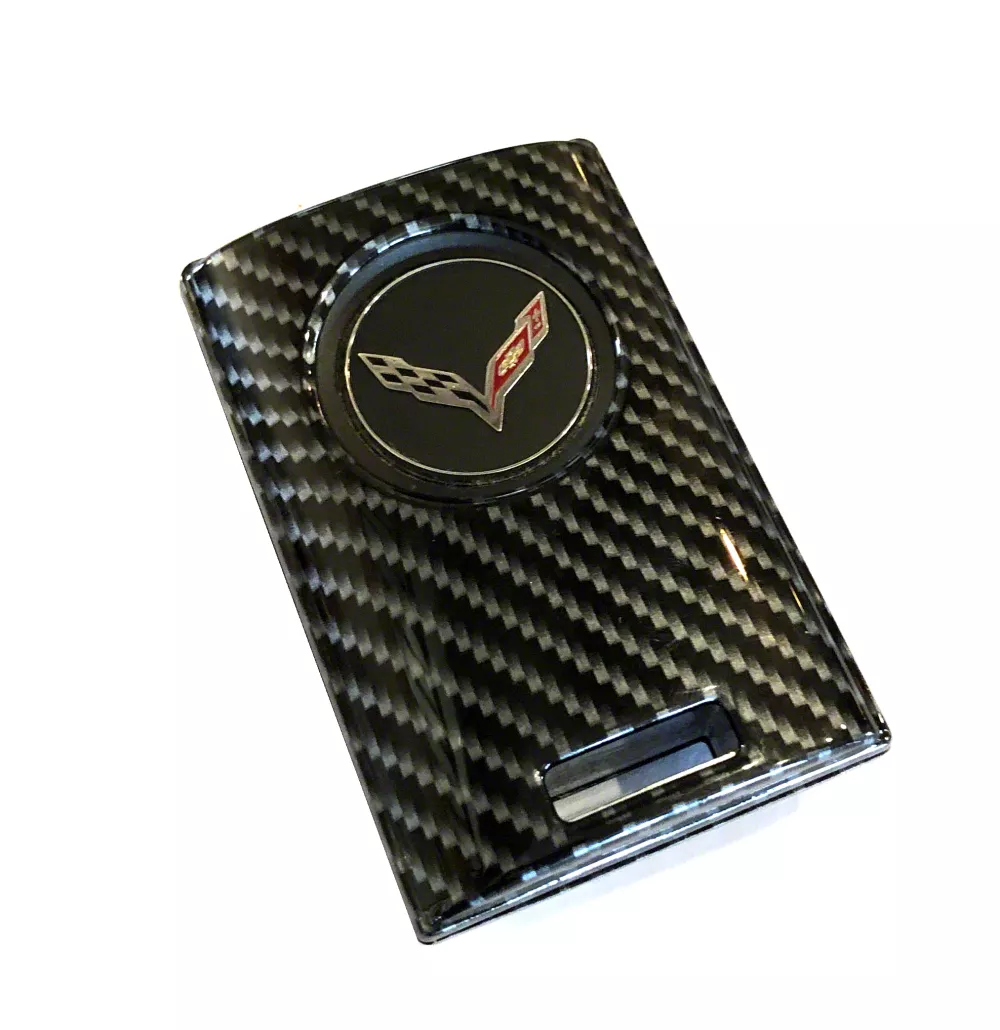 Key Fob Cover; Carbon Fiber Look (14-19 Corvette C7)