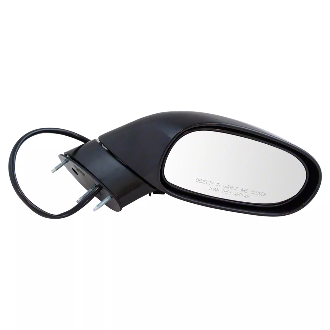 Powered Heated Memory Mirror; Paint to Match Black; Driver Side (05-13 Corvette C6 w/o Satellite Radio)