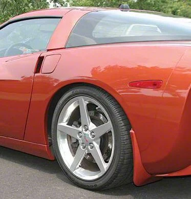 Altec Molded Splash Guards; Rear; Daytona Sunset Orange (05-13 Corvette C6 Base)