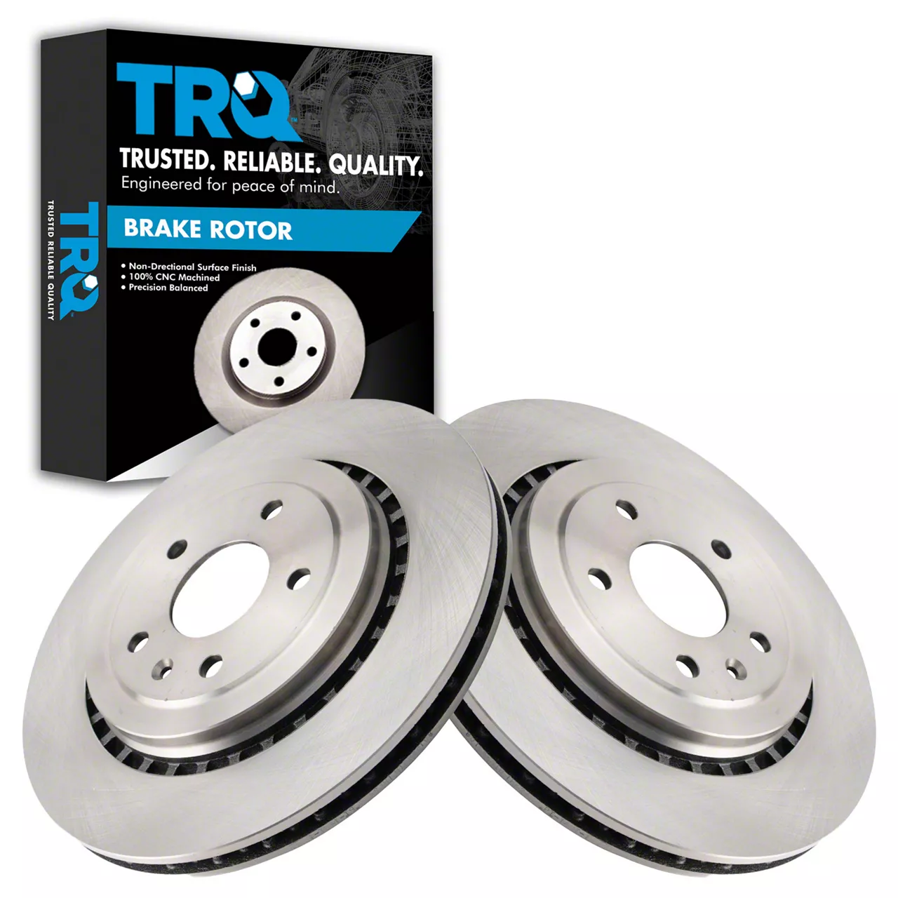 Vented Rotors; Rear Pair (14-19 Corvette C7 Stingray w/ Standard JL9 Brake Package)