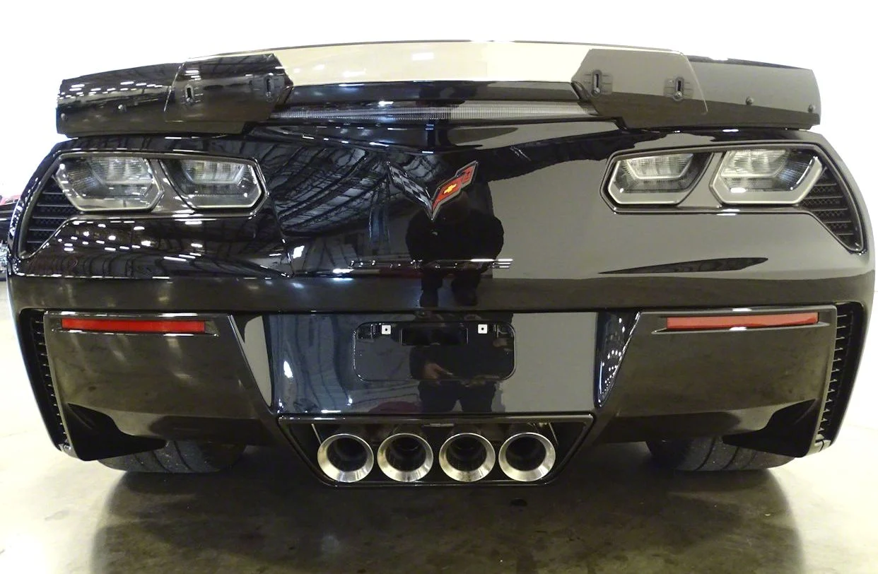 Wickerbill for Stage 3 Rear Spoiler; Clear (15-19 Corvette C7 Z06)