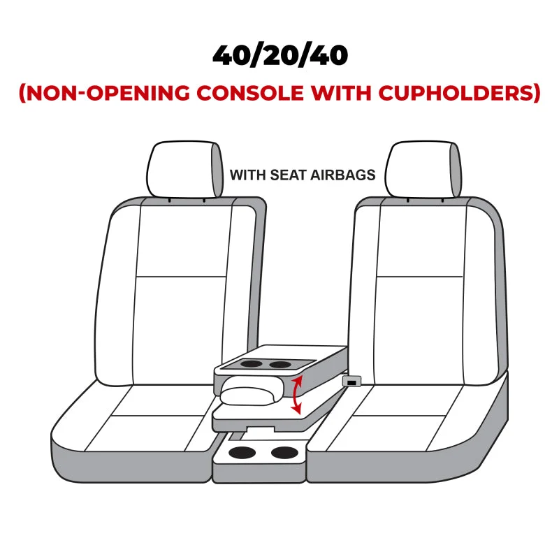 Covercraft 19-20 Ford F-150 Polycotton SeatSaver Custom Front Row Seat Covers - Charcoal