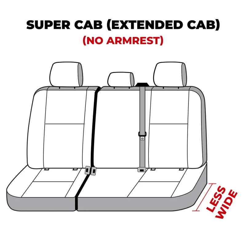 Covercraft 19-24 Ford F-150 Polycotton SeatSaver Custom Second Row Seat Covers - Charcoal