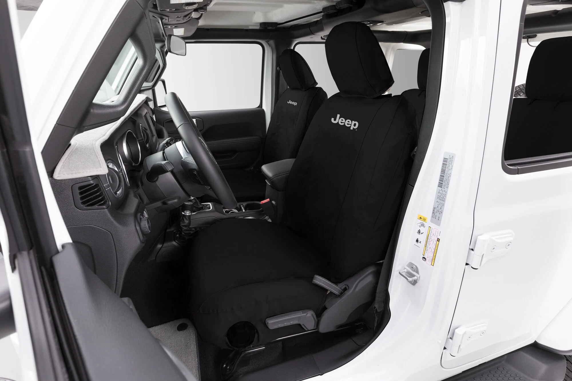 Covercraft  "Jeep" Logo Endura SeatSaver Front Seat Covers for 18-26 Jeep Wrangler JL & Gladiator JT