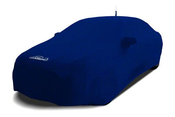 Coverking Satin Stretch Indoor Car Cover with Pocket for Rod-Style Roof Antenna; Impact Blue (08-10 Charger w/ Rear Spoiler)