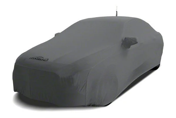 Coverking Satin Stretch Indoor Car Cover with Pocket for Rod-Style Roof Antenna; Metallic Gray (08-10 Charger w/o Rear Spoiler)