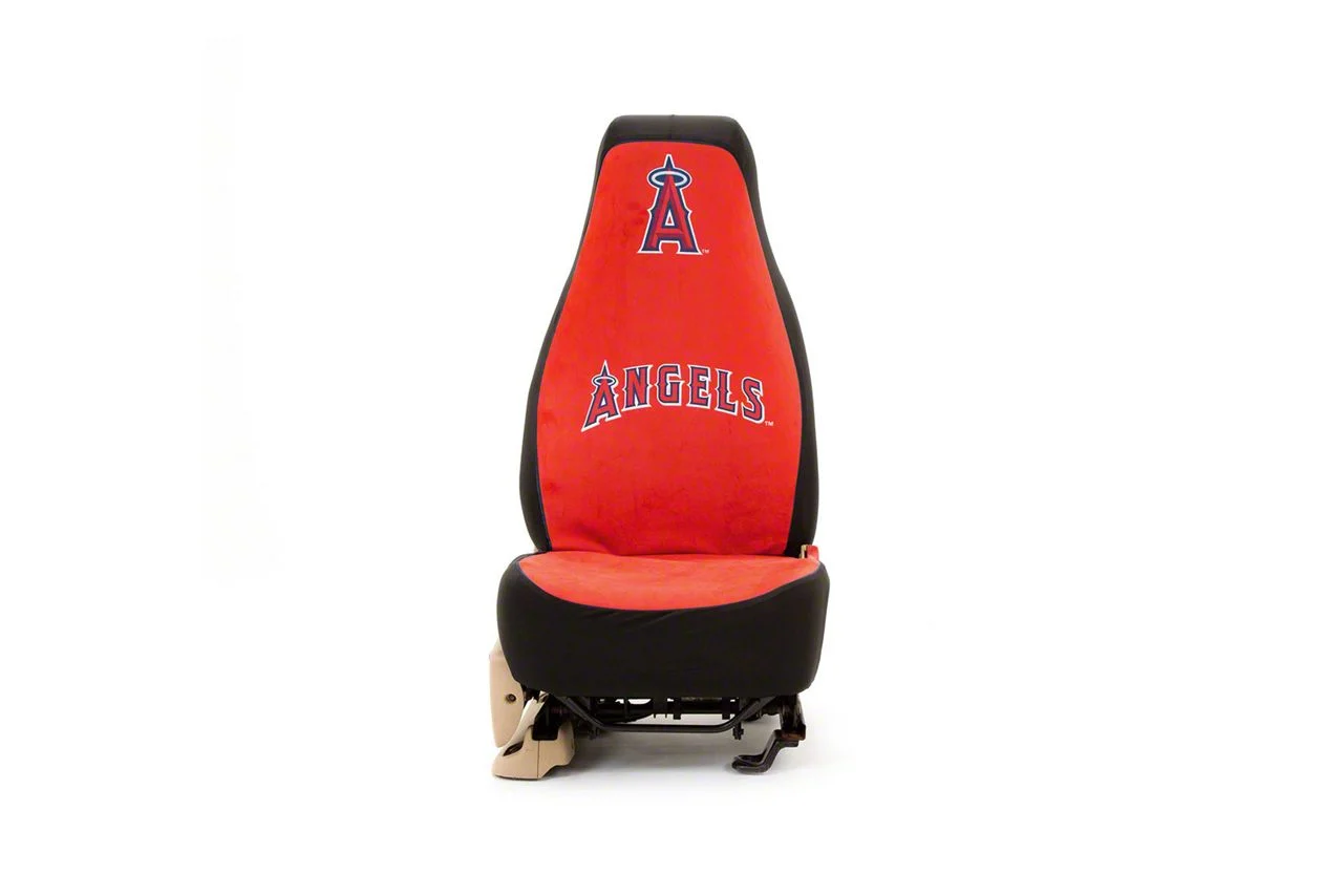 Coverking Universal Ultisuede Seat Cover with LA Angels Logo (Universal; Some Adaptation May Be Required)