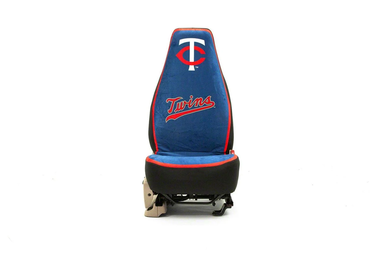 Coverking Universal Ultisuede Seat Cover with Minnesota Twins Logo (Universal; Some Adaptation May Be Required)