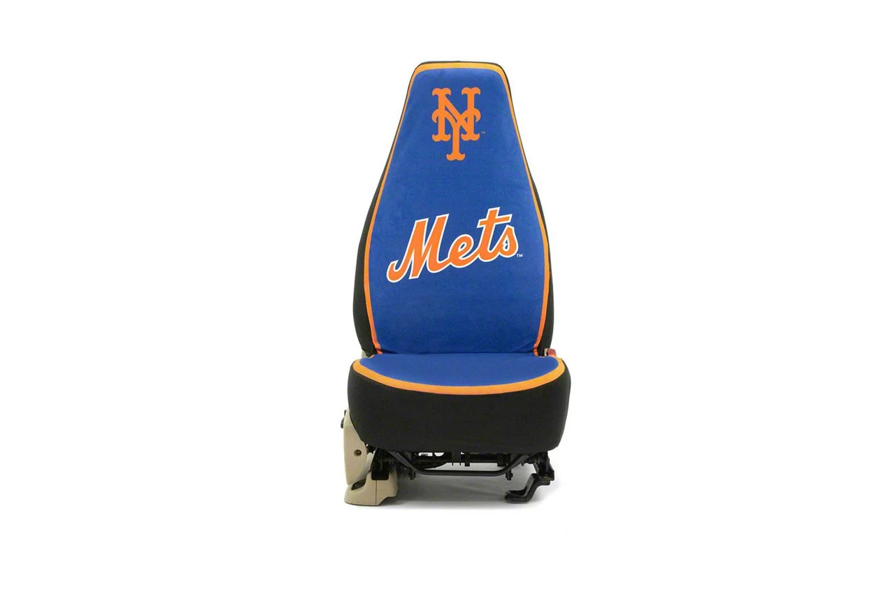 Coverking Universal Ultisuede Seat Cover with New York Mets Logo (Universal; Some Adaptation May Be Required)