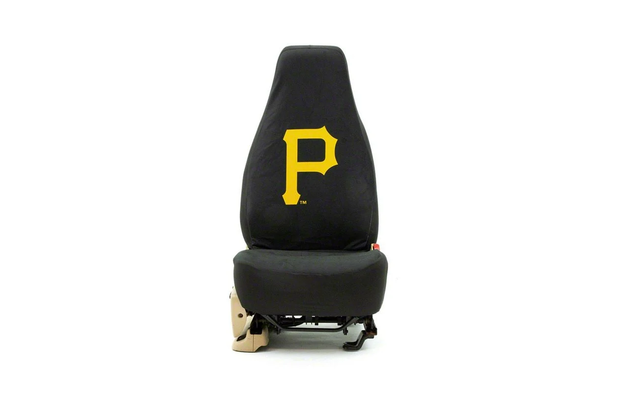 Coverking Universal Ultisuede Seat Cover with Pittsburgh Pirates Logo (Universal; Some Adaptation May Be Required)