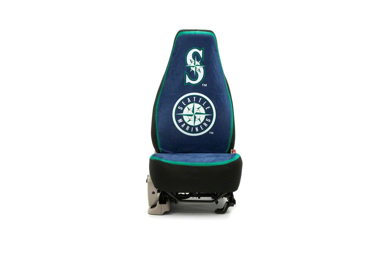 Coverking Universal Ultisuede Seat Cover with Seattle Mariners Logo (Universal; Some Adaptation May Be Required)