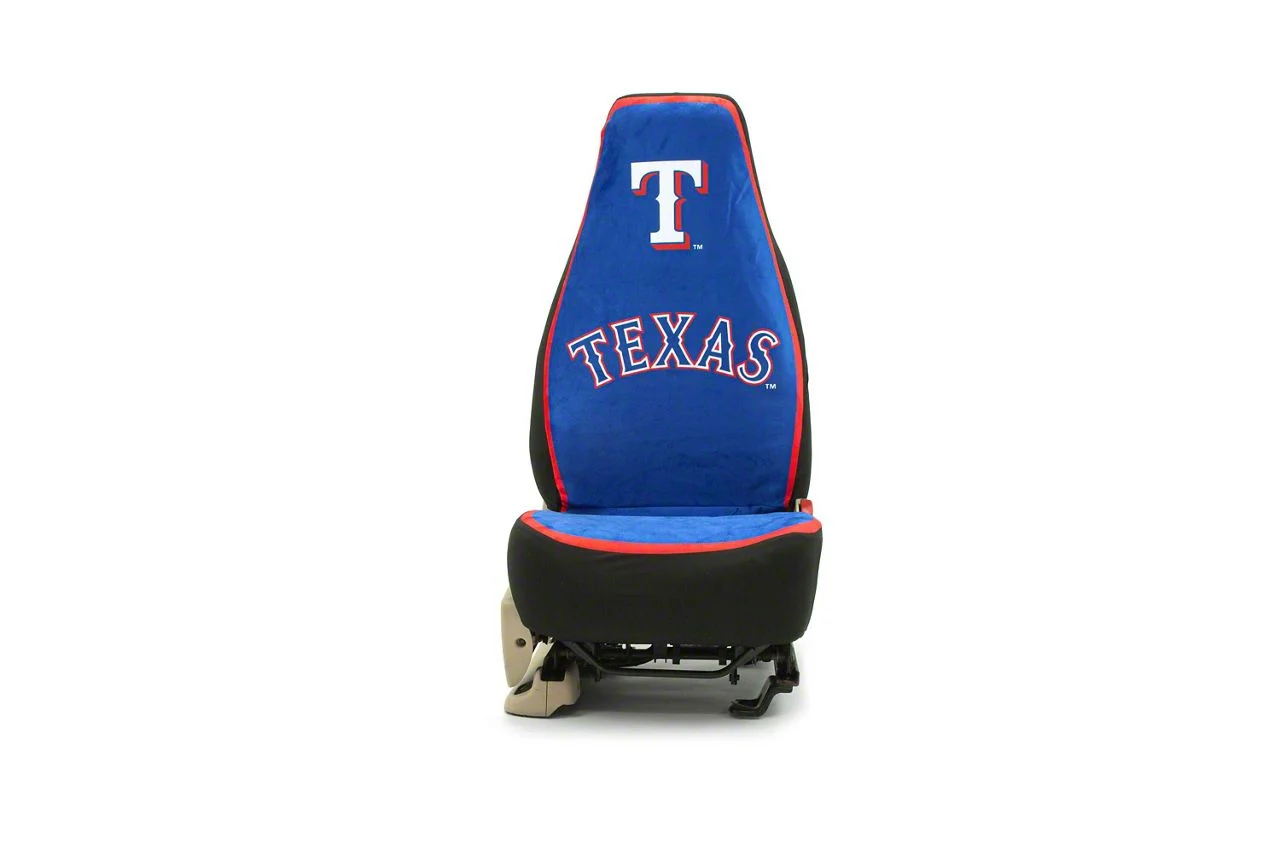 Coverking Universal Ultisuede Seat Cover with Texas Rangers Logo (Universal; Some Adaptation May Be Required)