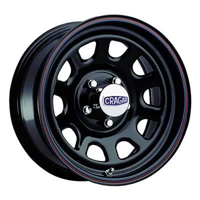 Cragar D Window Steel Gloss Black 6-Lug Wheel; 17x8; 0mm Offset (07-14 Tahoe)