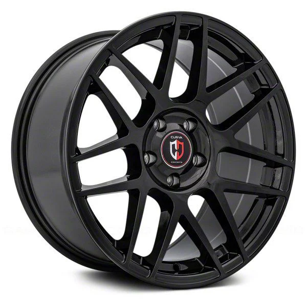 Curva Concepts CFF300 Gloss Black Wheel; 18x8.5; 35mm Offset (21-26 Mustang Mach-E, Excluding GT)