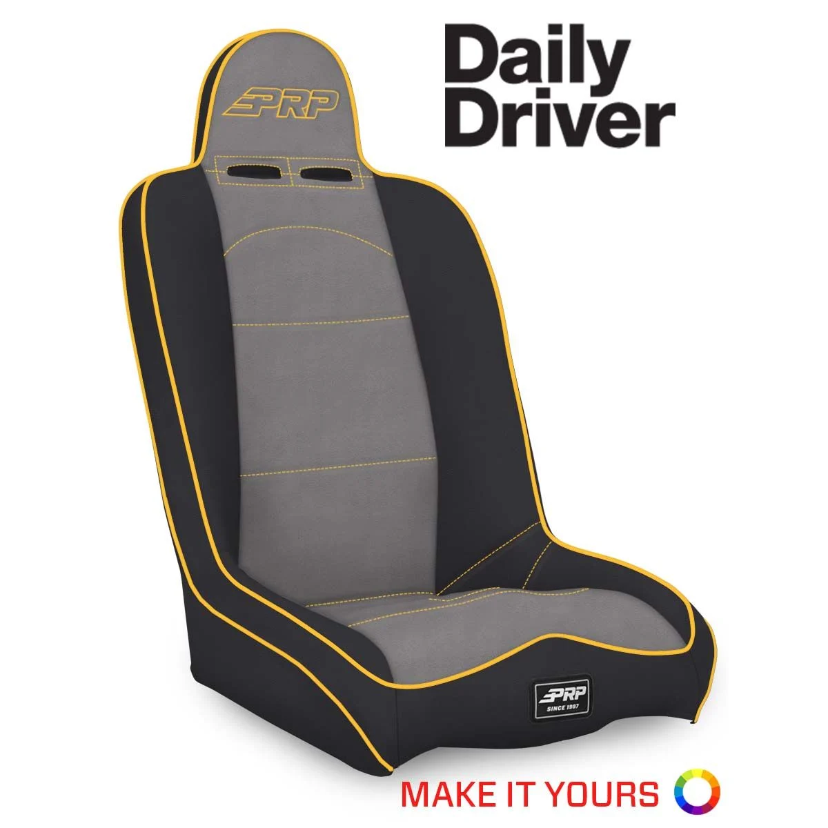 PRP Daily Driver High Back 4In. Extra Tall Suspension Seat