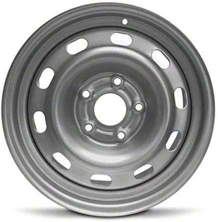 10-Slot Replica Steel Silver 5-Lug Wheel; 17x7; 25mm Offset (05-11 Dakota)