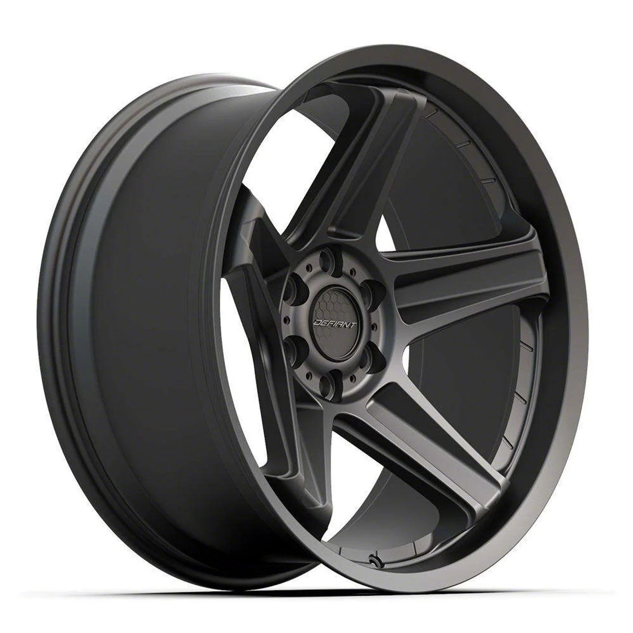 Defiant Wheels DF07 Satin Black 6-Lug Wheel; 22x10; -12mm Offset (14-18 Silverado 1500)