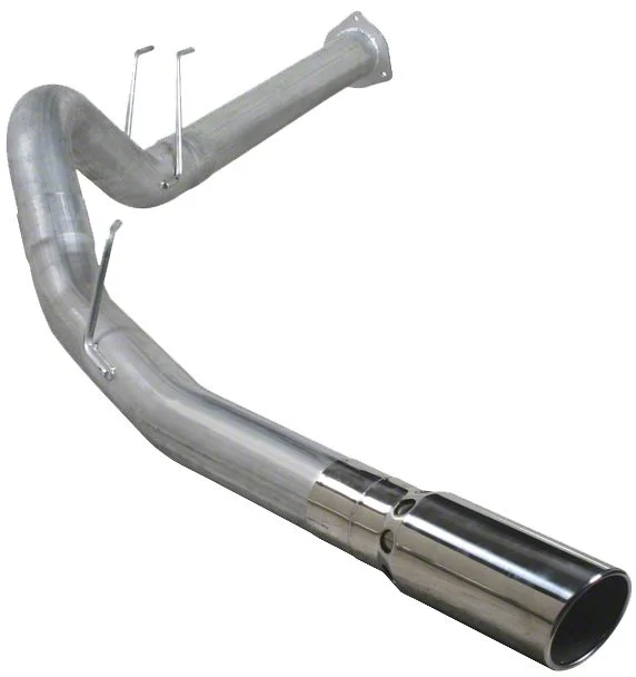 4-Inch Stainless Steel DPF-Back Single Exhaust System with Polished Tip; Side Exit (11-14 6.7L Powerstroke F-350 Super Duty)
