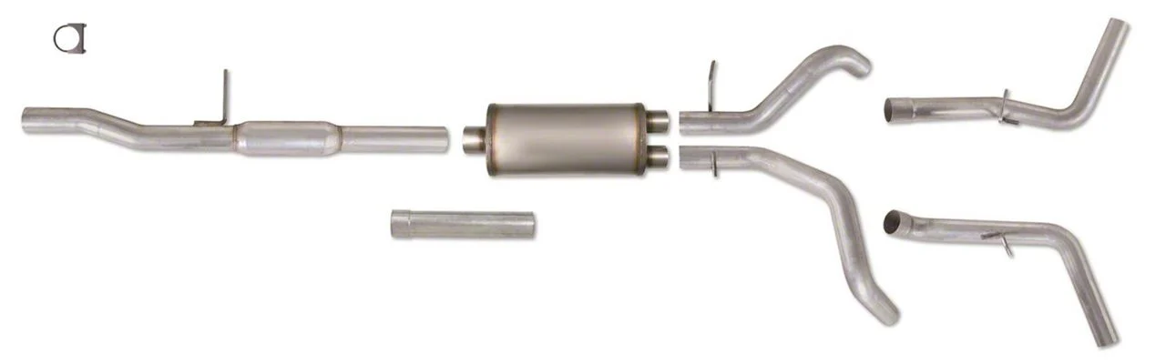 3-Inch Aluminized Steel Dual Exhaust System; Side Exit (09-13 4.8L Sierra 1500)