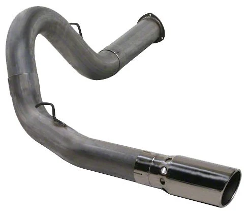 5-Inch Stainless Steel DPF-Back Single Exhaust System with Polished Tip; Side Exit (07-10 6.6L Duramax Silverado 2500 HD)
