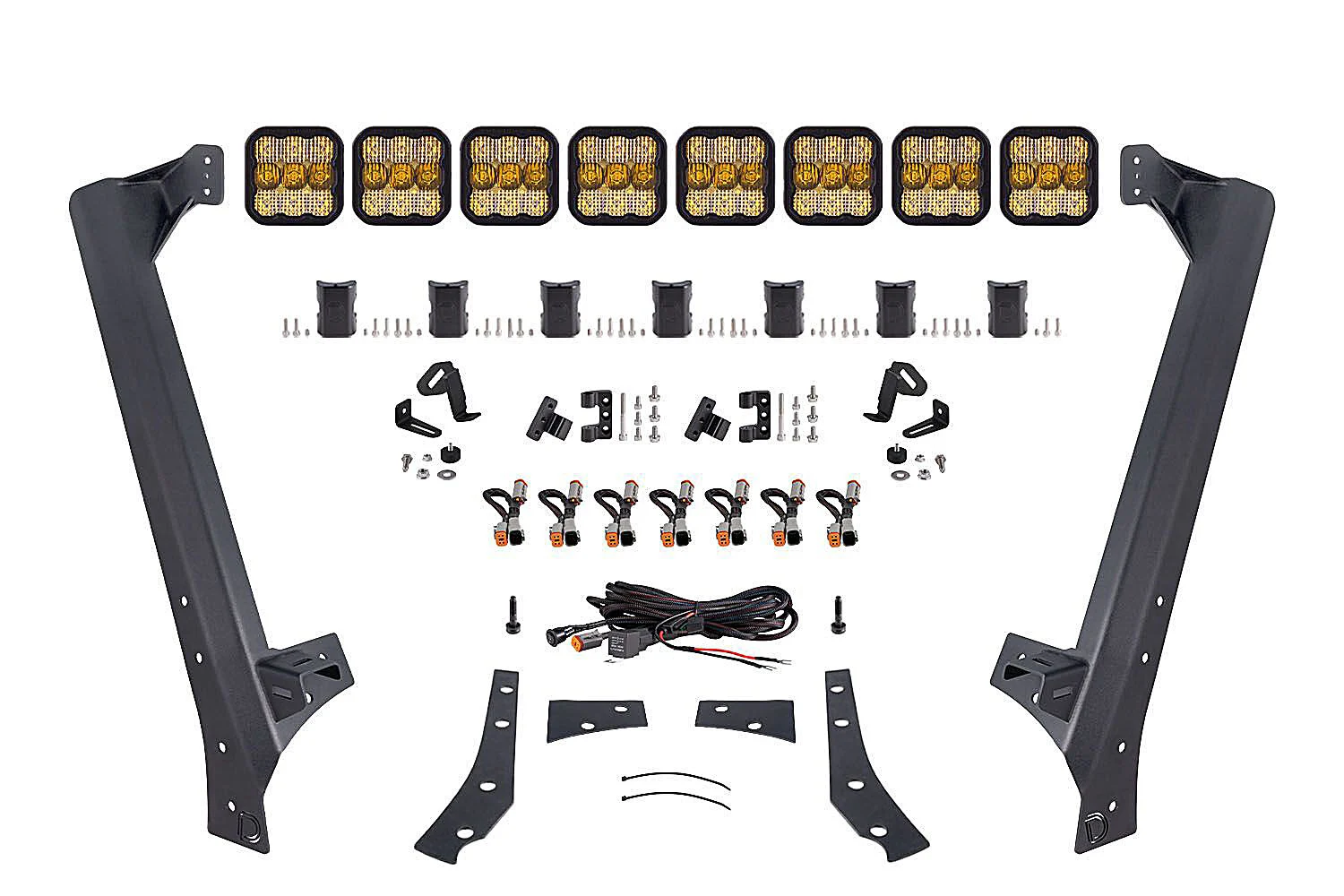 Diode Dynamics  SS5 CrossLink Windshield Yellow Combo Lightbar Kit for 07-18 Jeep Wrangler JK Sport Kit for 07-18 Jeep Wrangler JK