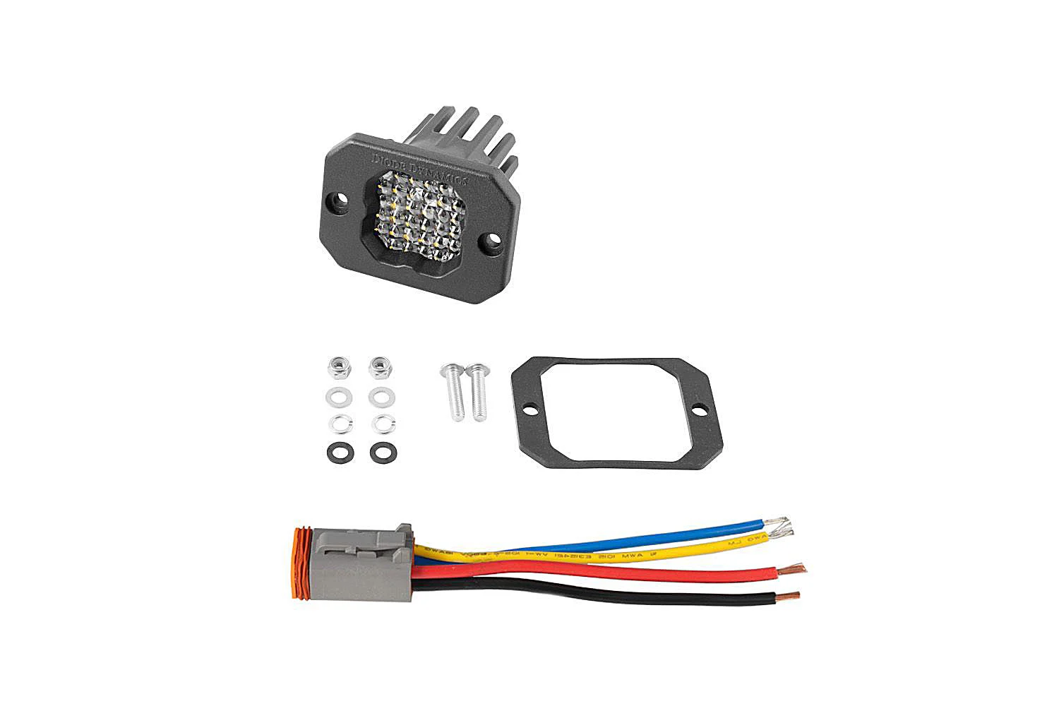 Diode Dynamics DD7427S Stage Series C1R White Flood Flush Mount Single LED Pod Light