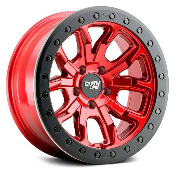 Dirty Life DT-1 Crimson Candy Red 5-Lug Wheel; 17x9; -12mm Offset (05-11 Dakota)
