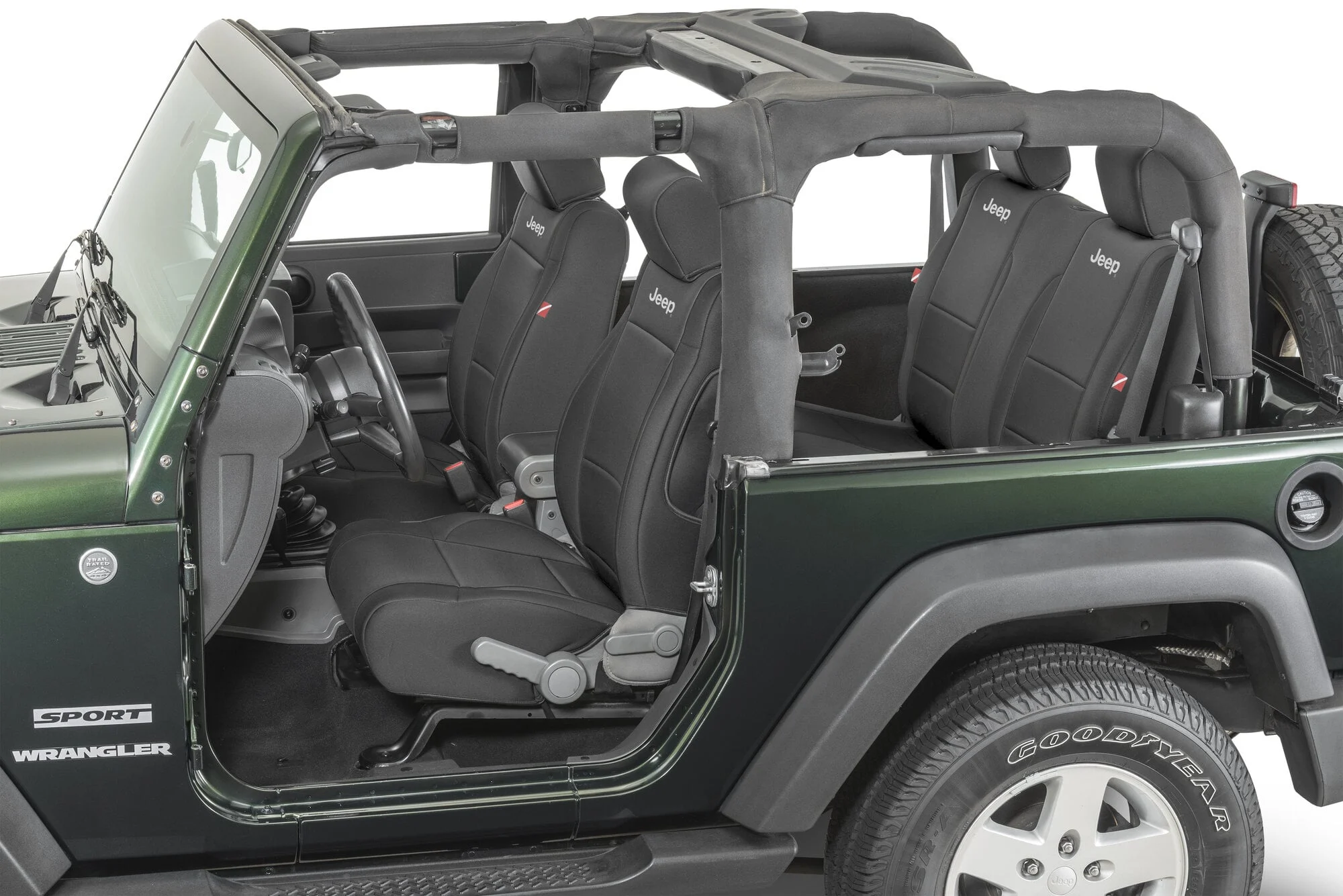 Diver Down Jeep License  Front and Rear Neoprene Seat Covers for 07-18 Jeep Wrangler JK 2-Door