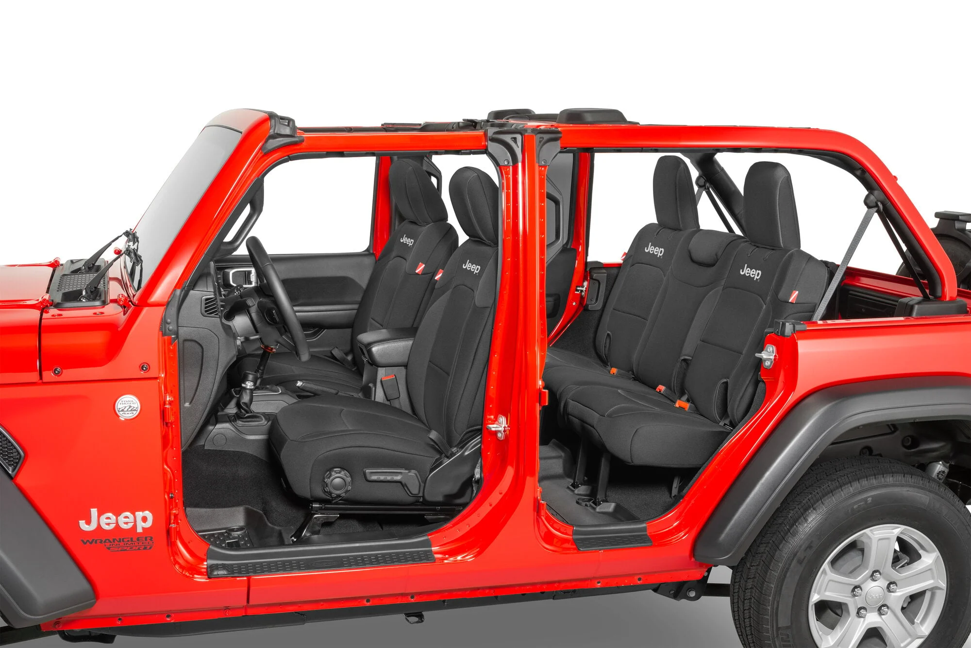 Diver Down Jeep License  Front and Rear Neoprene Seat Covers for 18-26 Jeep Wrangler JL Unlimited 4-Door