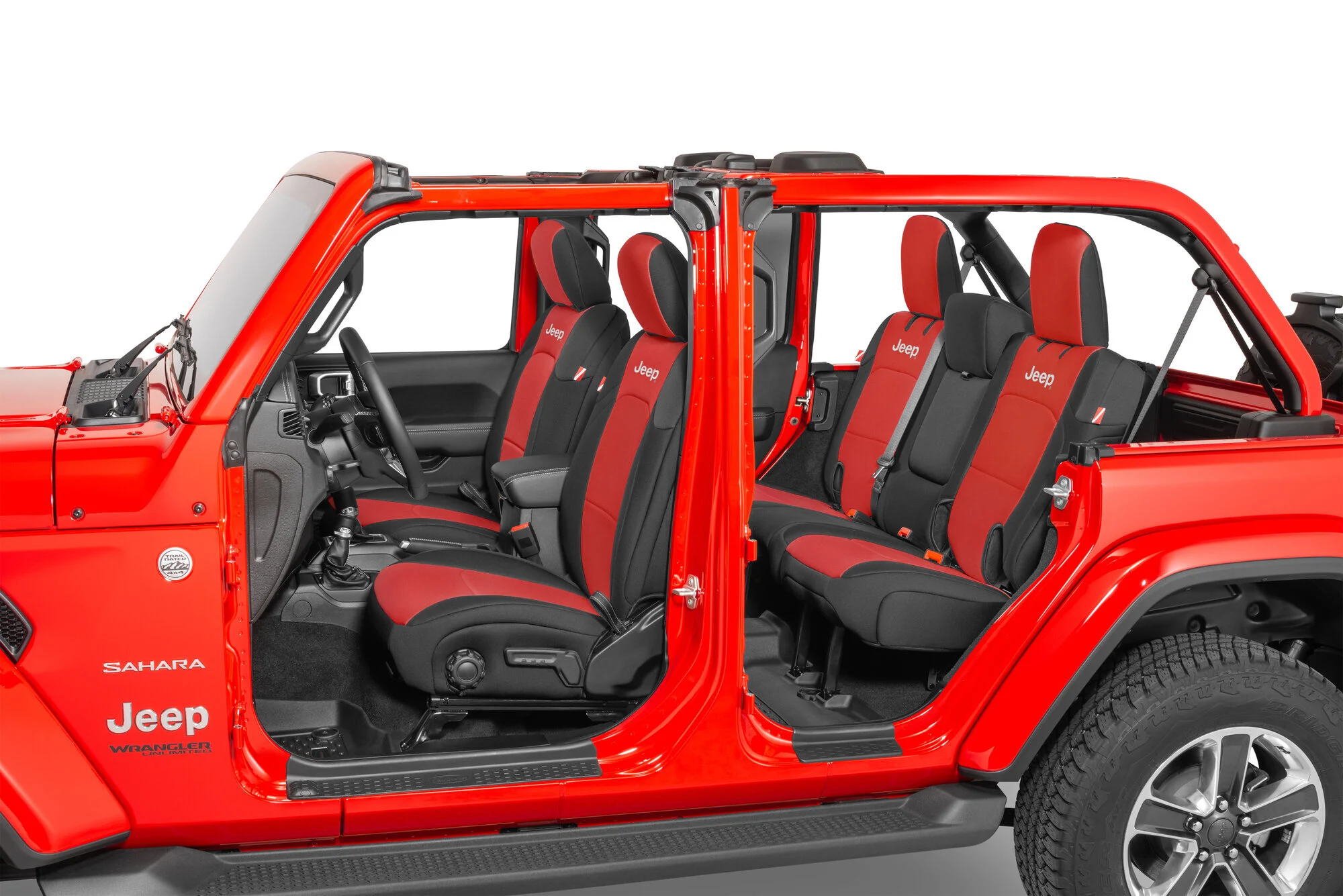 Diver Down Jeep License  Front and Rear Neoprene Seat Covers for 21-26 Jeep Wrangler JL Unlimited 4-Door 4Xe