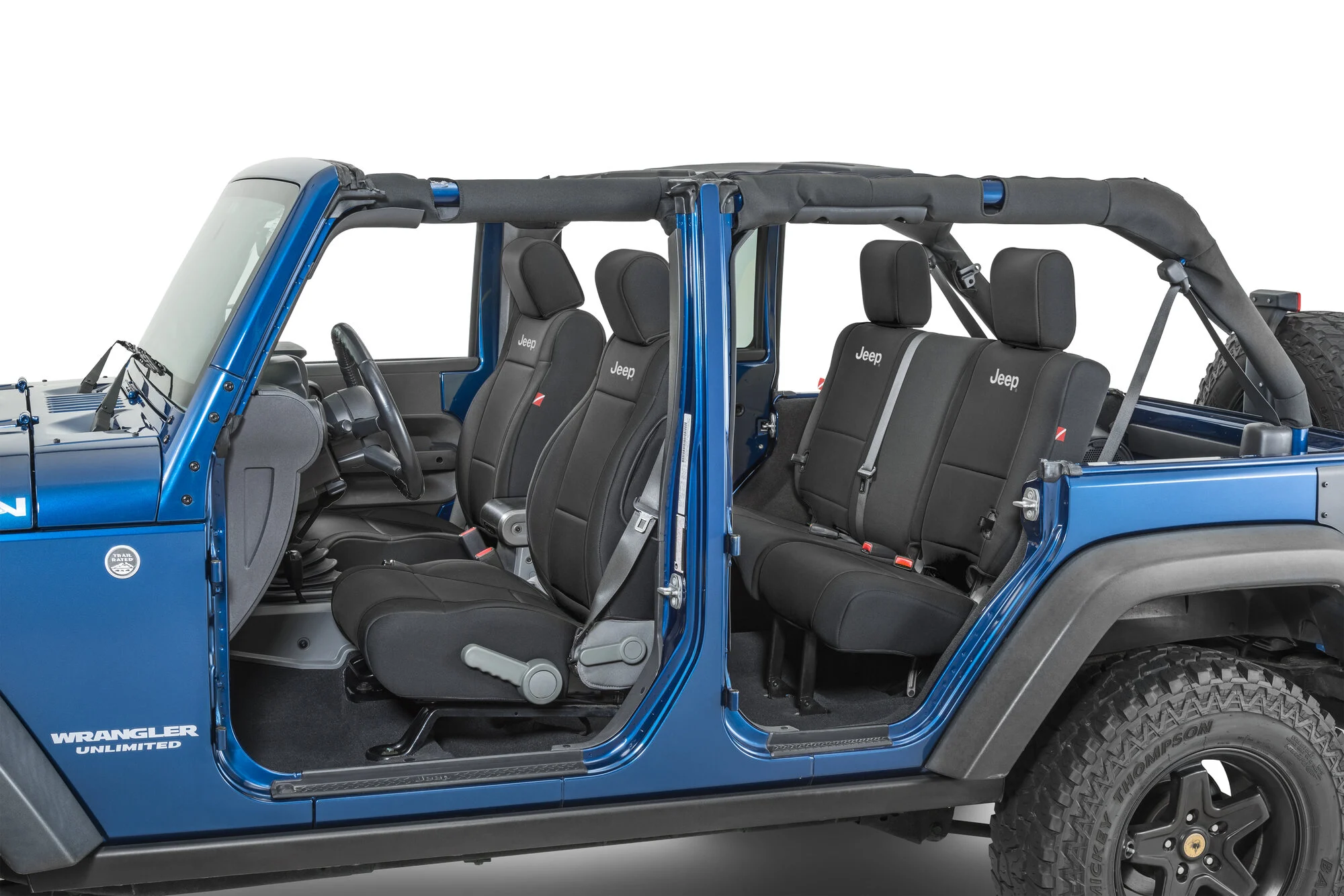 Diver Down Jeep License  Front and Rear Neoprene Seat Covers for 07-18 Jeep Wrangler JK Unlimited 4-Door
