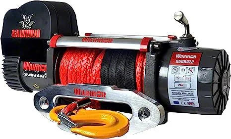 DK2 9,500 lb. Samurai Series Short Drum Winch with Synthetic Rope (Universal; Some Adaptation May Be Required)