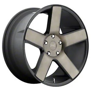 DUB Baller Matte Black Double Dark Tint Wheel; 22x9.5; 13mm Offset (06-10 RWD Charger)