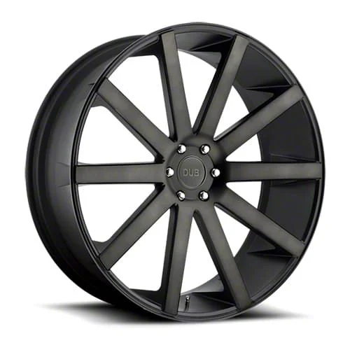 DUB Shot Calla Matte Black Double Dark Tint Wheel; 22x9.5; 12mm Offset (11-23 RWD Charger, Excluding Widebody)