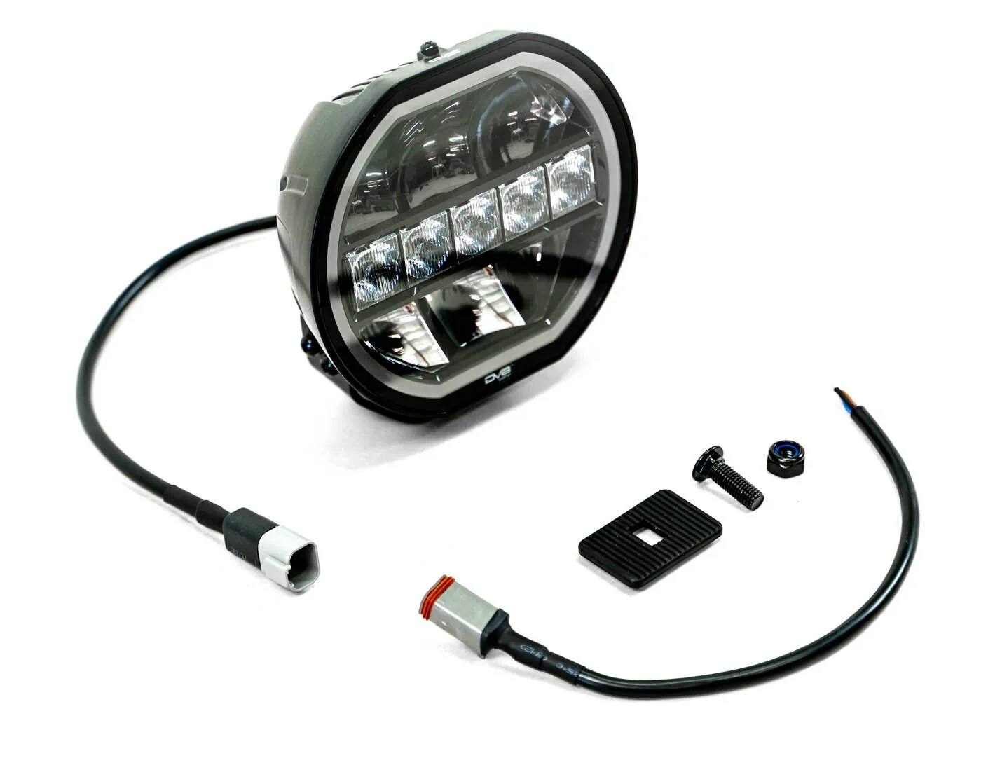 DV8 Offroad BE7RW108W-H 7" Halo Elite Round LED with Accent Halo