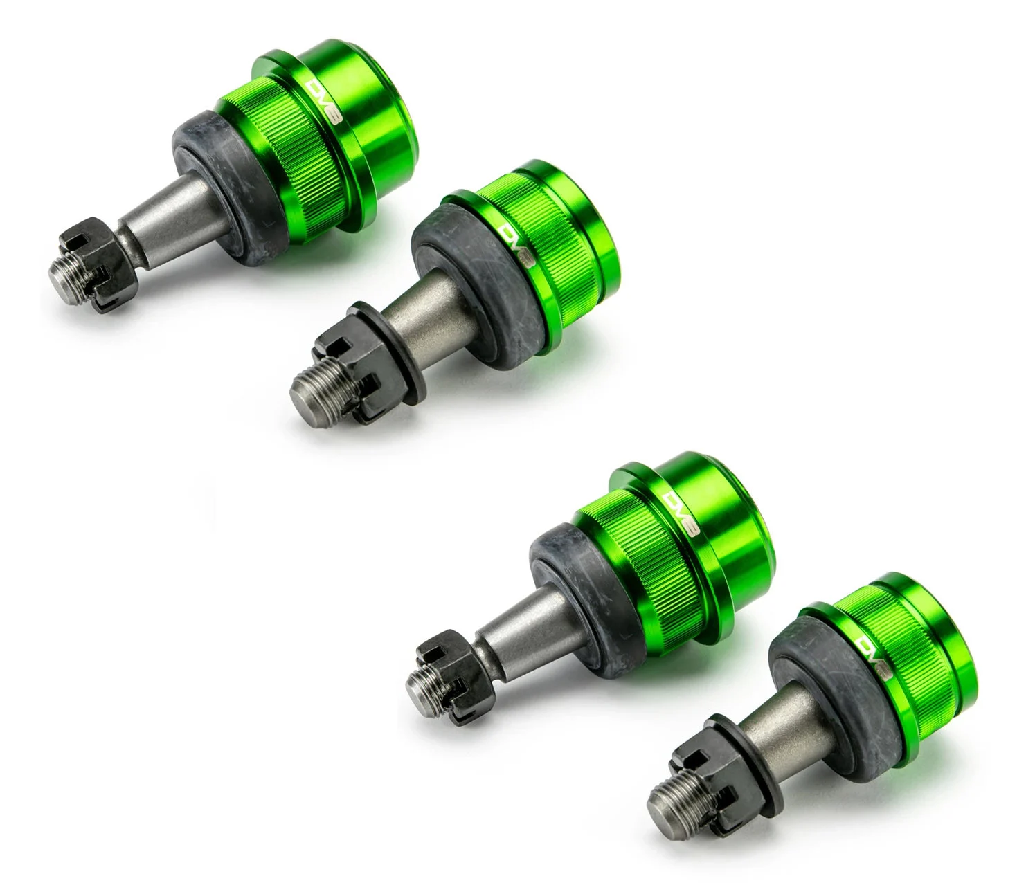 DV8 Offroad D-JKBLJNT-01 Green Ball Joint kit 4pc for 07-18 Jeep Wrangler JK with Dana 30 or Dana 44 front axles