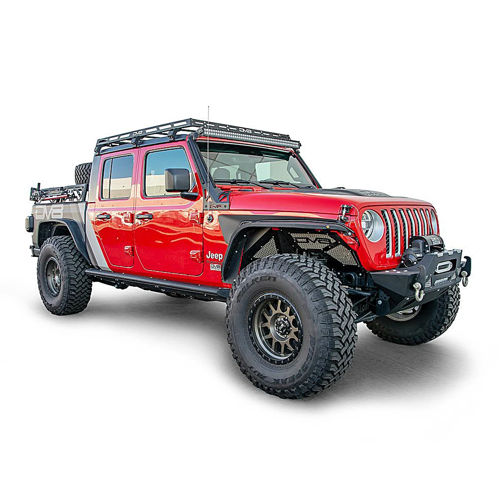 DV8 Offroad  Roof Rack For 07-18 Jeep Wrangler JKU, 18-21 Wrangler JL, 20-21 Gladiator JT