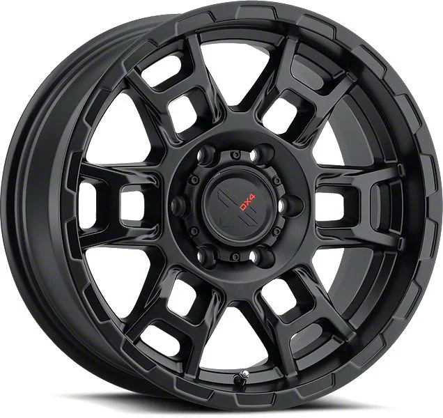 DX4 Wheels Beast Flat Black 6-Lug Wheel; 17x8.5; -18mm Offset (07-14 Yukon)