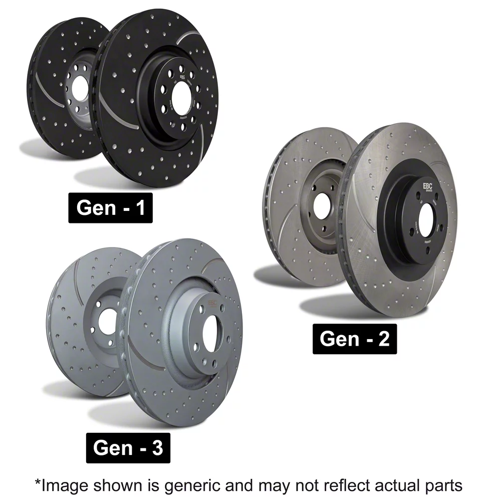 EBC Brakes GD Sport Slotted Rotors; Front Pair (16-24 Camaro LS & LT w/ Single Piston Front Calipers)