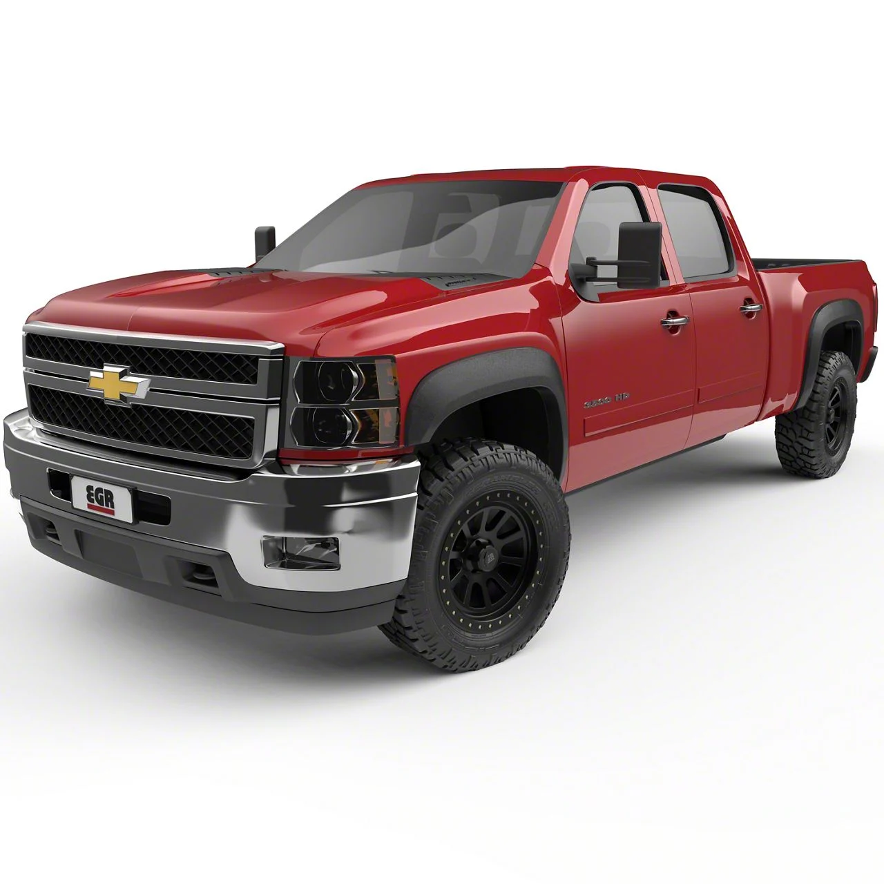 EGR Baseline Standard Style Fender Flares; Textured Black (07-13 Silverado 1500 w/ 6.50-Foot Standard & 8-Foot Long Box)