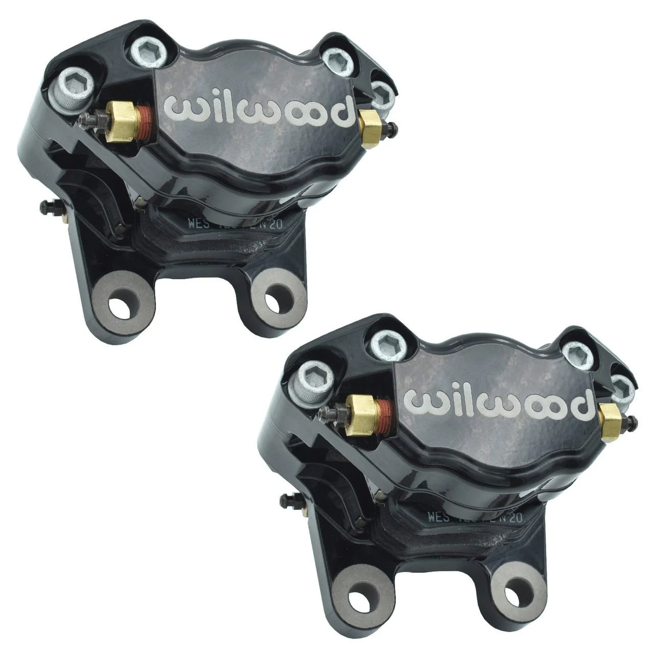 Empi 16-2526-B Vw Bug, Ghia Black Wilwood 2 Piston Caliper Set W/Pads, Pair
