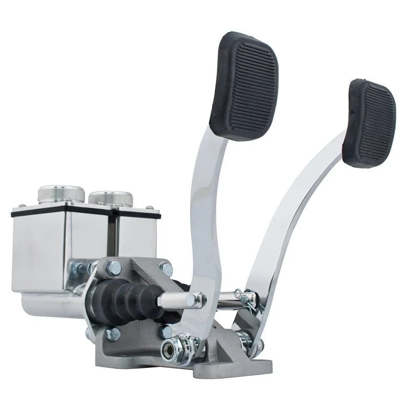 Empi 16-2530 Race Trim Polished Dual Pedal Assembly, 3/4" Clutch X 7/8" Brake