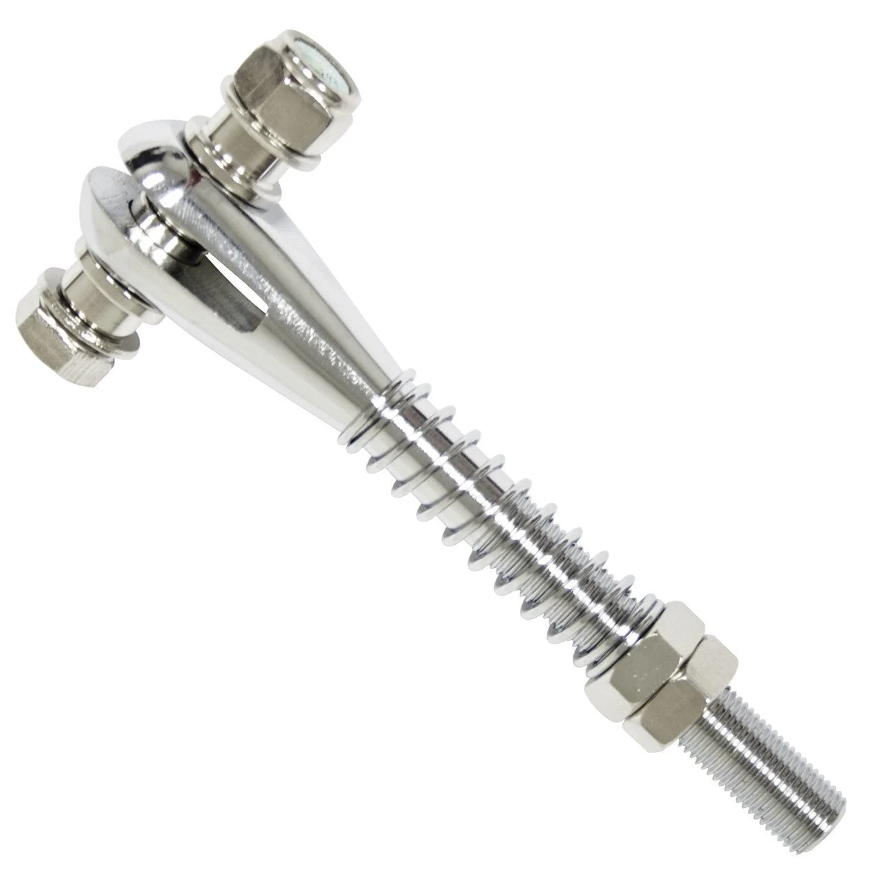 Empi 17-2681 Chrome Adjustable Clevis For Limit Straps With 9/16" Tab Hole, Pair