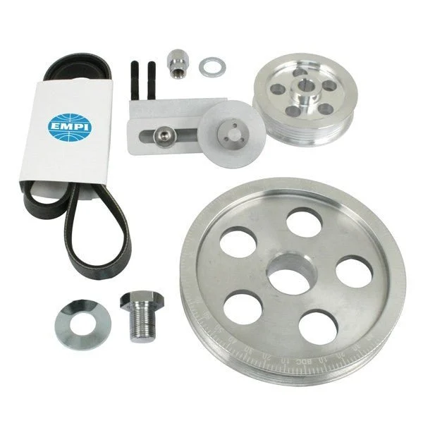 Empi 17-2811 Serpentine Belt Polished Pulley System For Air-cooled Vw Engines