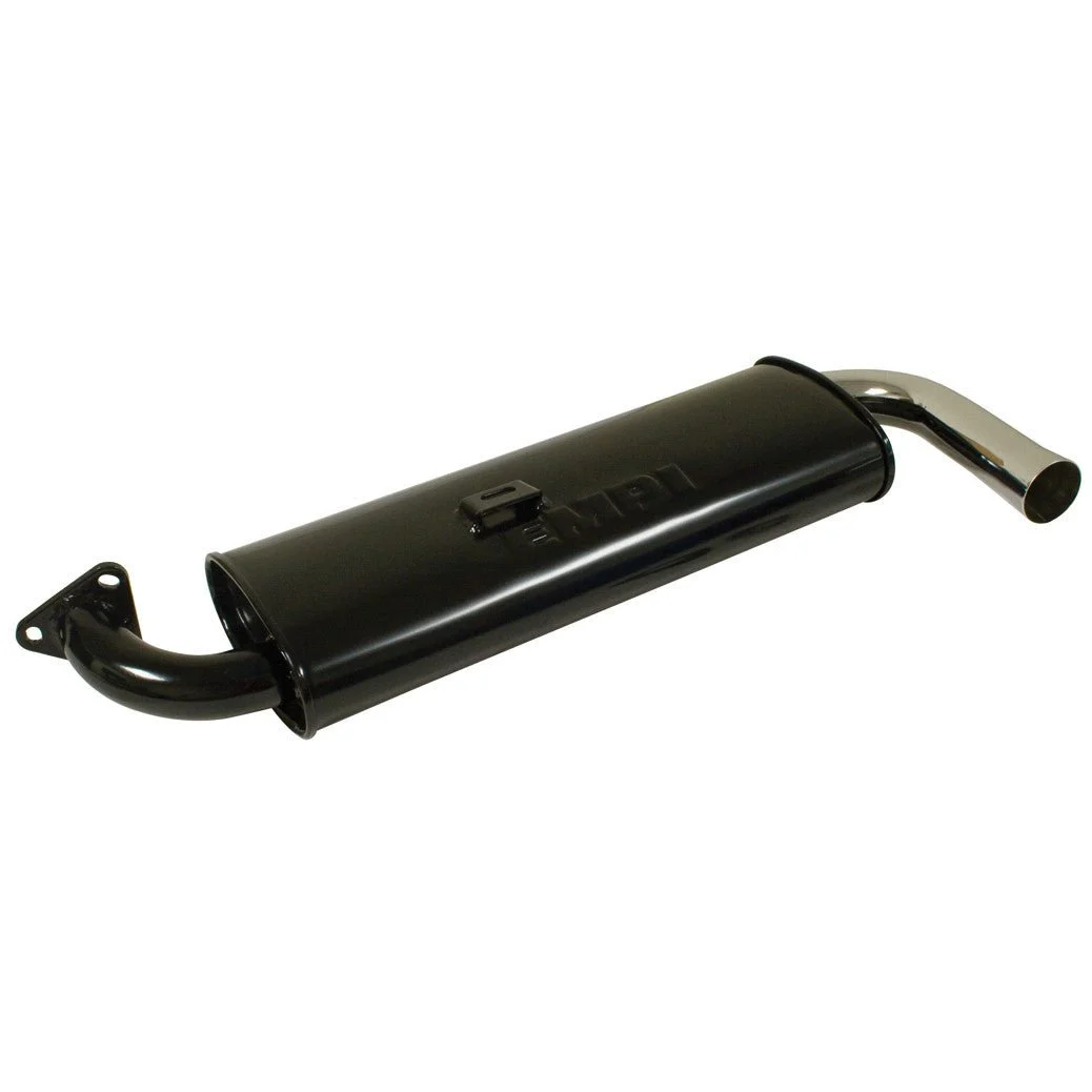 Empi 3122 Black Single Muffler Only For Empi 3100 Premium Header, Vw Bug/Ghia