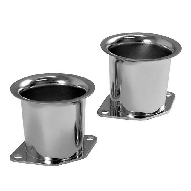 Empi 43-6050 Chrome 2-1/4" Tall Velocity Stacks Weber IDF, HPMX, Dellorto, Pair