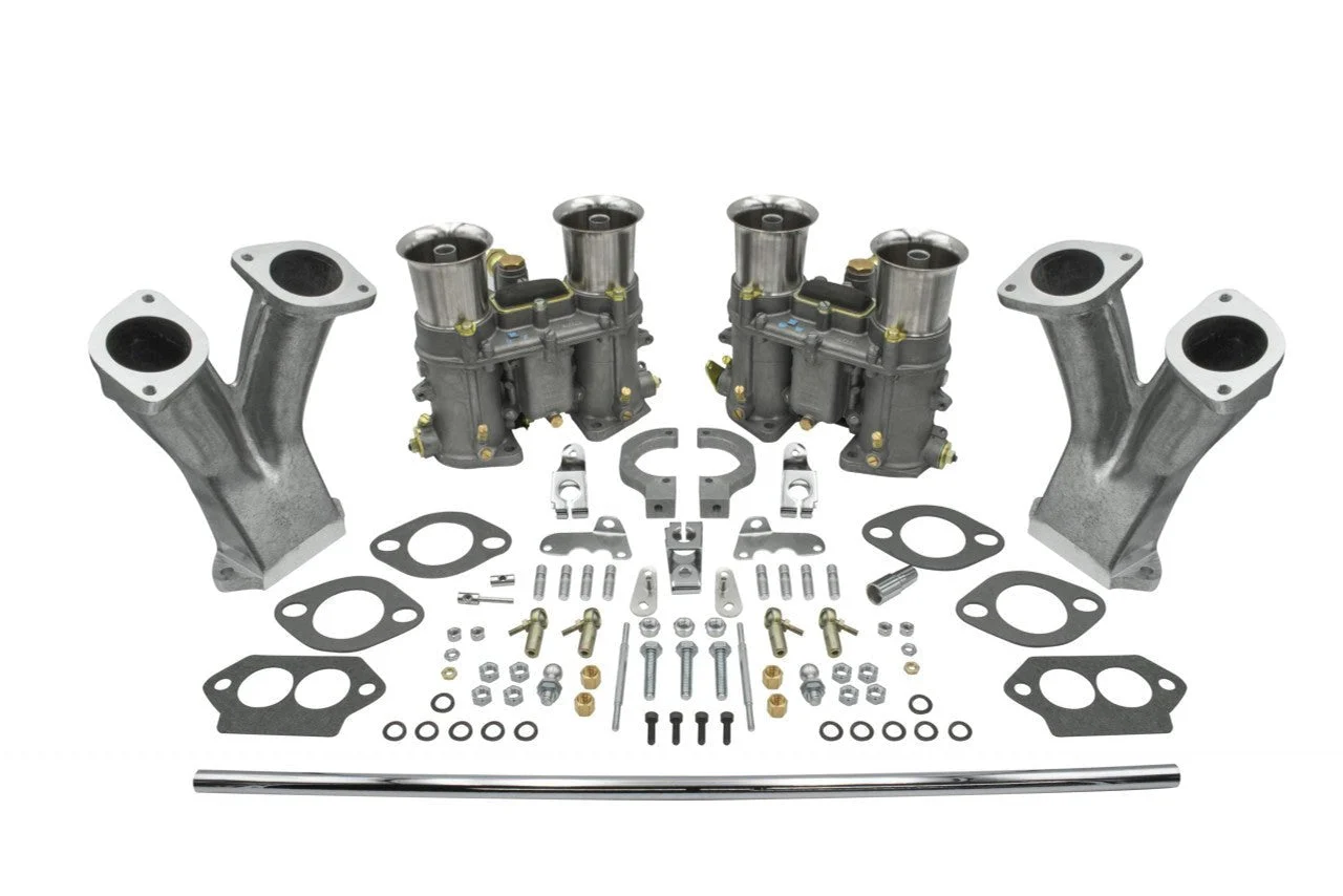 Empi 43-7328 Weber 48 IDA Dual Carburetor Kit, Type 1 Tall Manifolds W/Tayco Linkage