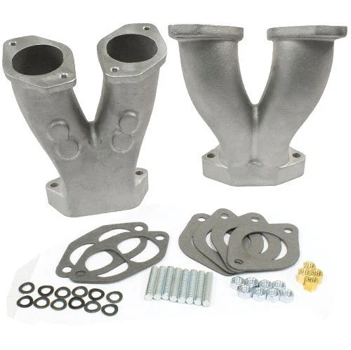 Empi 45-1034 AS-CAST Stage 1 Match Ported Tall Manifolds W/NOS Boss Dual Weber IDF-HPMX