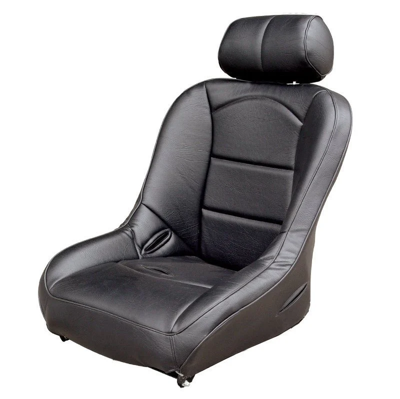 Empi 62-2768 Race Trim Suspension Lo-Back Seat-Black Vinyl/Black Vinyl